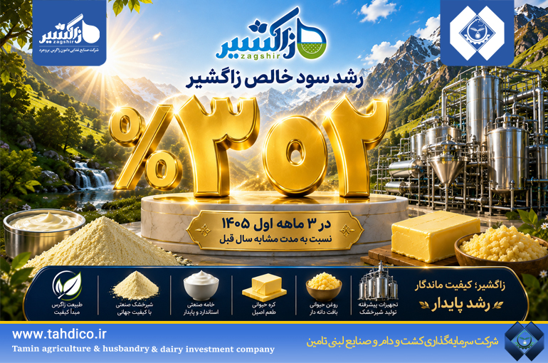 Profitability Record Under TADICO Holding; Zagshir Reports 302% Growth in Net Profit in Spring 1405