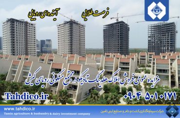 آگهی مزایده عمومی فروش املاک مازاد هلدینگ تادیکو(شستا) در جزیره کیش(نوبت دوم)