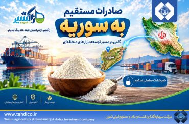 گام تازه هلدینگ تادیکو در توسعه بازارهای منطقه‌ای؛ آغاز صادرات مستقیم زاگشیر به سوریه
